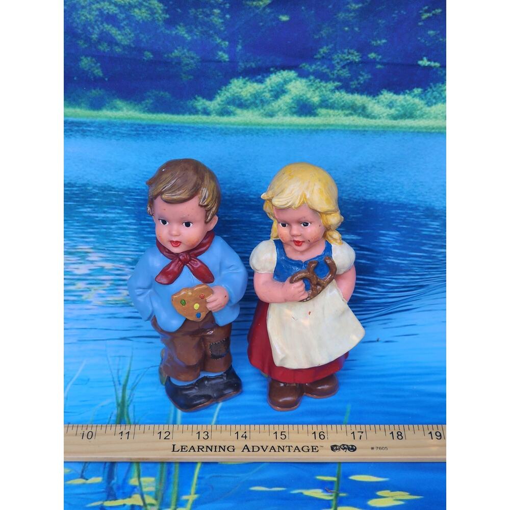 Vintage Heissner 714 & 715 Hansel and Gretel Figure Set - West Germany RARE